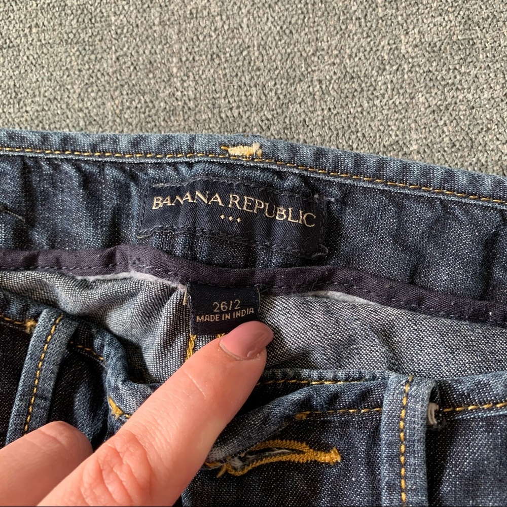 Banana Republic dark wash Bermuda shorts size 2 26 - Picture 4 of 6